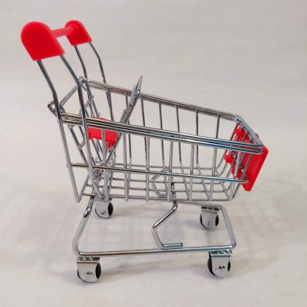 Replica Target Mini Shopping Cart Desk Top Toy Barbie Dolls Size Bulseye Logo - Picture 5 of 11